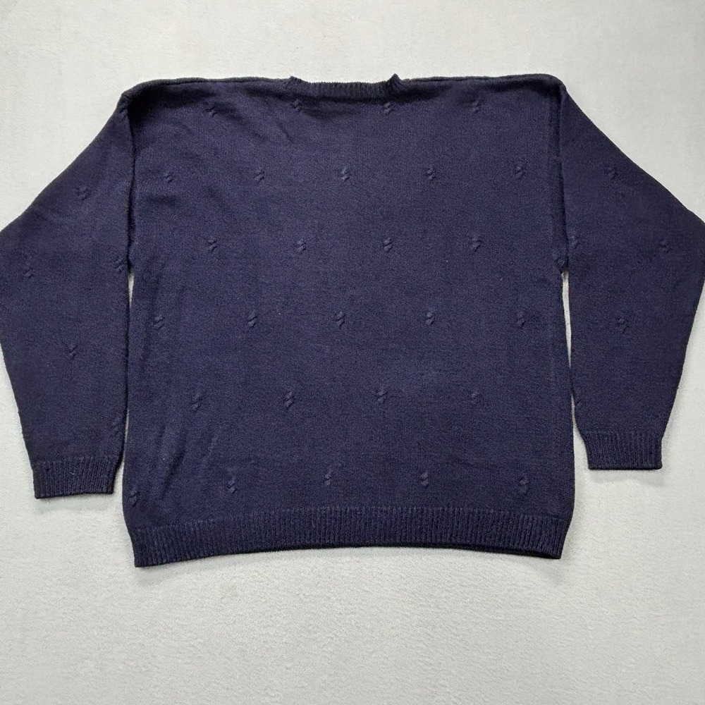 Vintage Northern Reflections Sweater Mens XL Golf Bag & Clubs Blue Knit Textured - Picture 6 of 8